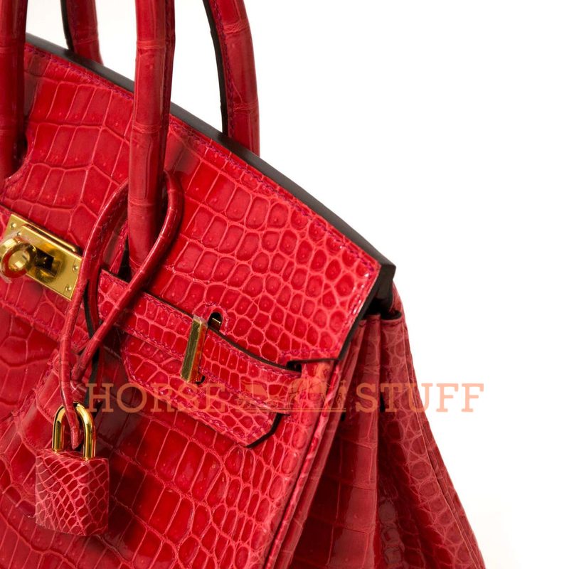 Hermès Birkin 25 Braise Lisse Crocodile Porosus GHW