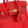 Hermès Birkin 25 Braise Lisse Crocodile Porosus GHW