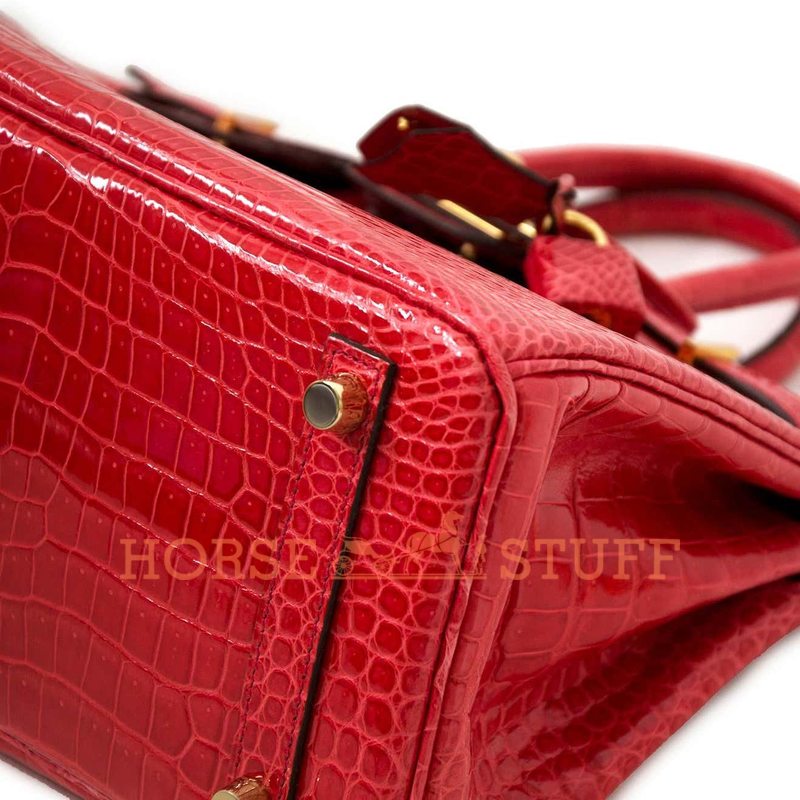 Hermès Birkin 25 Braise Lisse Crocodile Porosus GHW