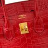 Hermès Birkin 25 Braise Lisse Crocodile Porosus GHW