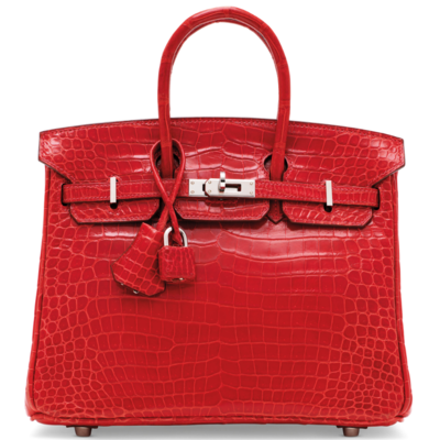 Hermès Birkin 25 Braise Lisse Crocodile Porosus PHW