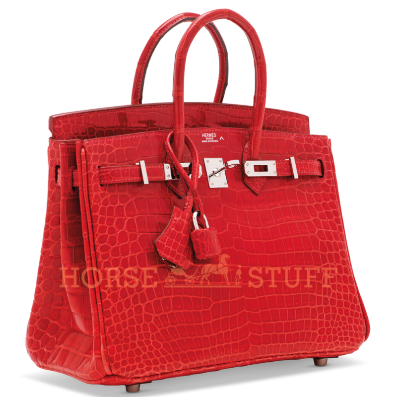 Hermès Birkin 25 Braise Lisse Crocodile Porosus PHW