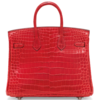 Hermès Birkin 25 Braise Lisse Crocodile Porosus PHW