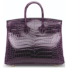 Hermès Birkin 25 Cassis Lisse Crocodile Porosus GHW