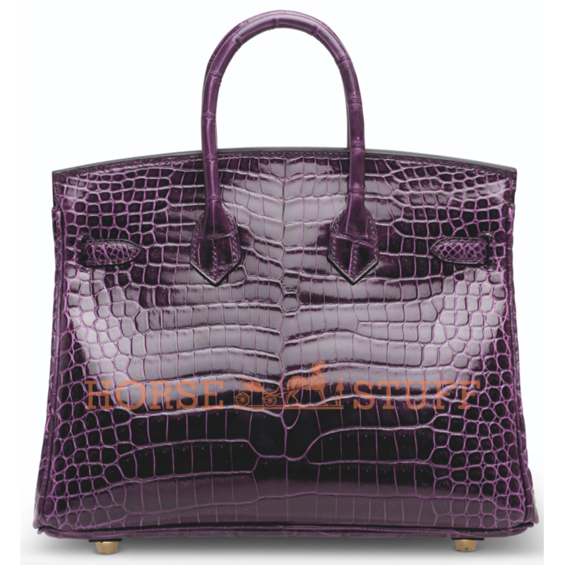 Hermès Birkin 25 Cassis Lisse Crocodile Porosus GHW