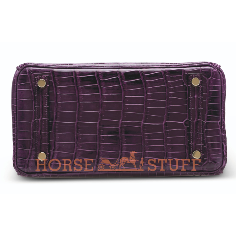 Hermès Birkin 25 Cassis Lisse Crocodile Porosus GHW