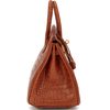 Hermès Birkin 25 Gold Matte Crocodile Porosus GHW