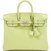 Hermès Birkin 25 Jaune Bourgeon Matte Crocodile Porosus PHW