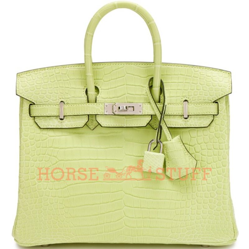 Hermès Birkin 25 Jaune Bourgeon Matte Crocodile Porosus PHW