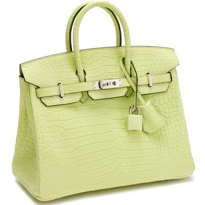 Hermès Birkin 25 Jaune Bourgeon Matte Crocodile Porosus PHW