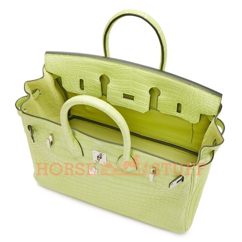 Hermès Birkin 25 Jaune Bourgeon Matte Crocodile Porosus PHW