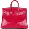 Hermès Birkin 25 Rose Mexico Shiny Crocodile Porosus PHW