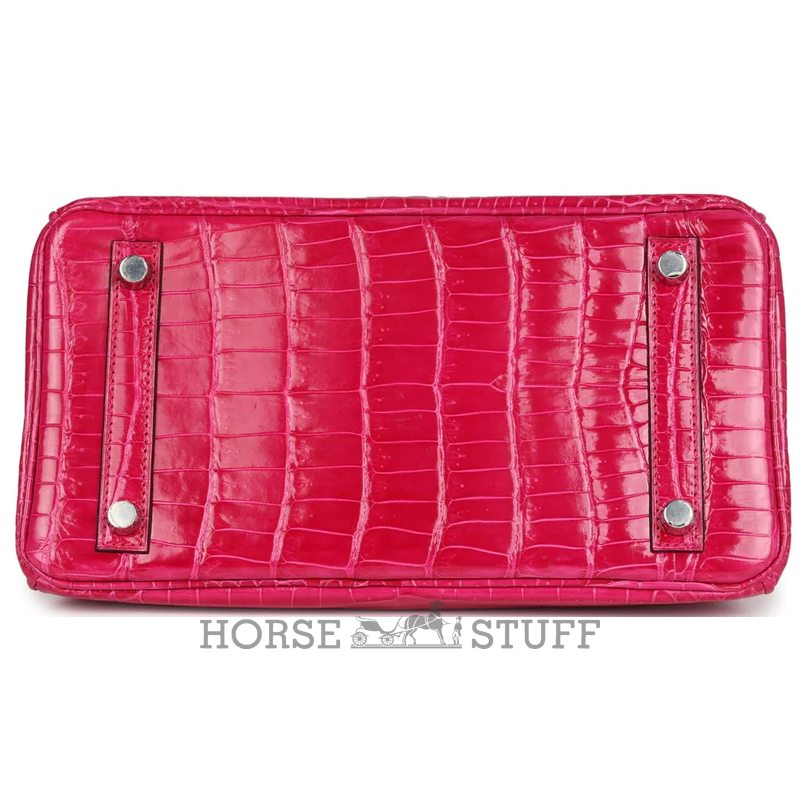 Hermès Birkin 25 Rose Mexico Shiny Crocodile Porosus PHW