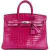 Hermès Birkin 25 Rose Scheherazade Shiny Crocodile Porosus PHW