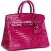 Hermès Birkin 25 Rose Scheherazade Shiny Crocodile Porosus PHW