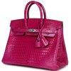 Hermès Birkin 25 Rose Scheherazade Shiny Crocodile Porosus PHW