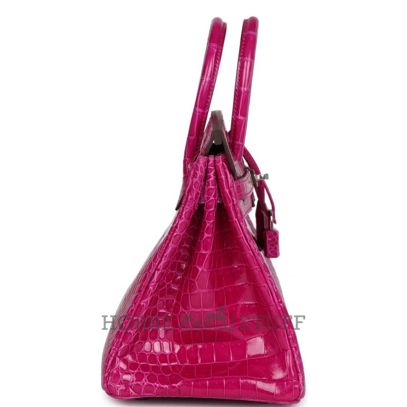 Hermès Birkin 25 Rose Scheherazade Shiny Crocodile Porosus PHW