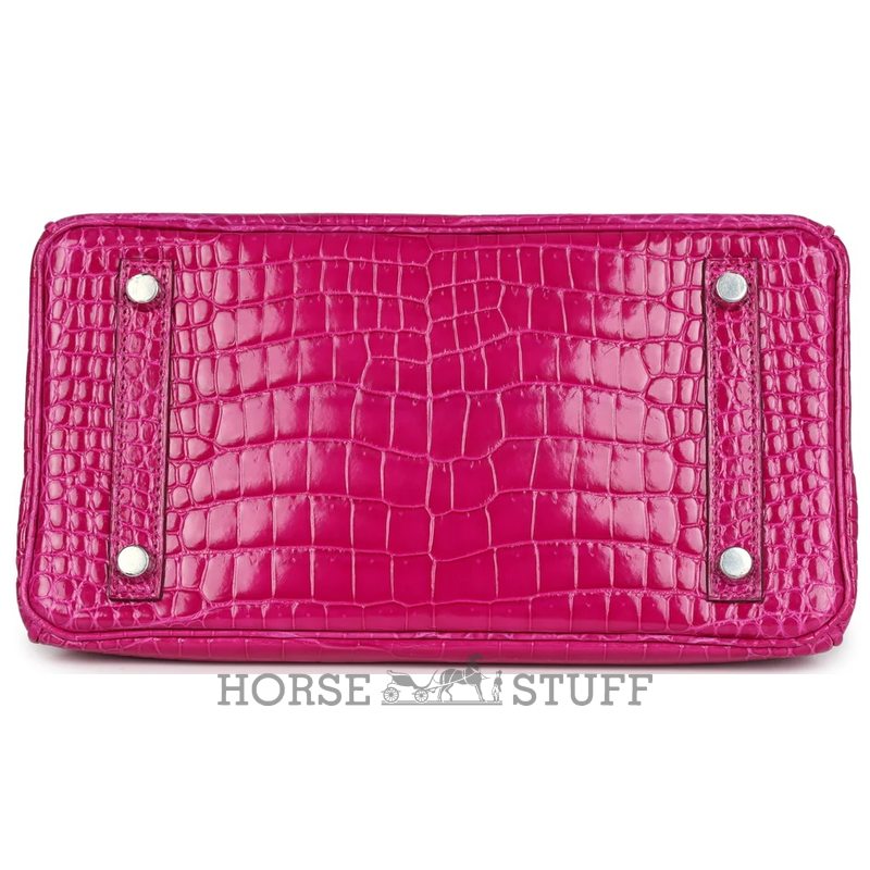 Hermès Birkin 25 Rose Scheherazade Shiny Crocodile Porosus PHW