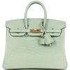 Hermès Birkin 25 Vert d'Eau Matte Crocodile Porosus GHW