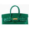 Hermès Birkin 25 Vert Emerald Lisse Crocodile Porosus GHW