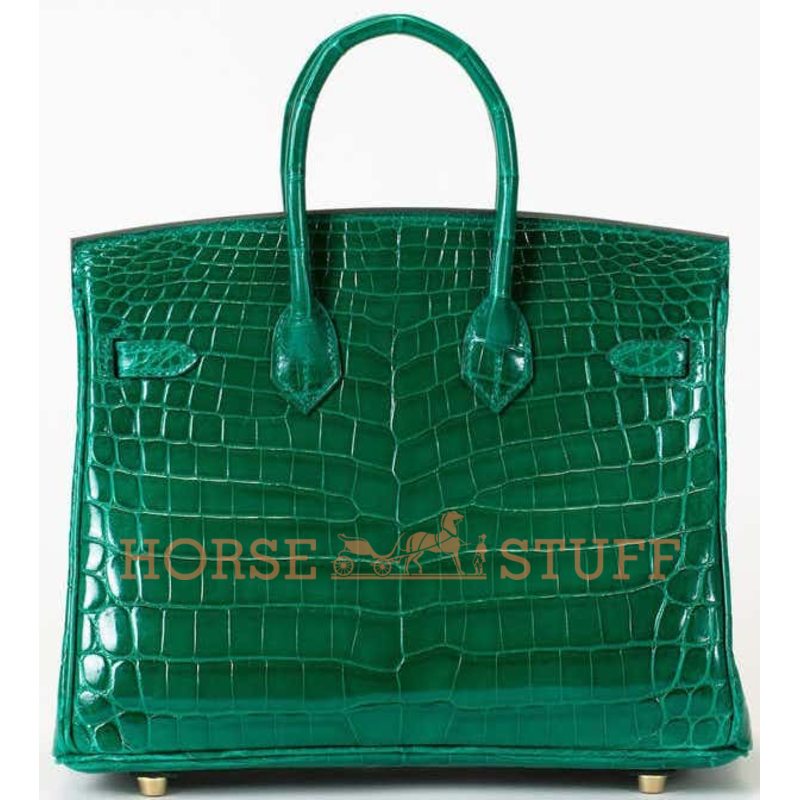 Hermès Birkin 25 Vert Emerald Lisse Crocodile Porosus GHW