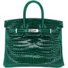 Hermès Birkin 25 Vert Emerald Shiny Crocodile Porosus PHW