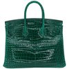Hermès Birkin 25 Vert Emerald Shiny Crocodile Porosus PHW