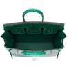 Hermès Birkin 25 Vert Emerald Shiny Crocodile Porosus PHW