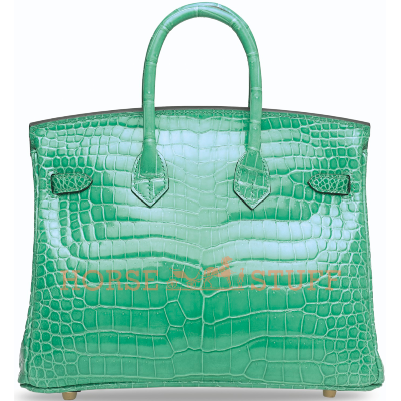 Hermès Birkin 25 Vert Jade Lisse Crocodile Porosus GHW