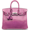 Hermès Birkin 25 Violet Lisse Crocodile Porosus PHW