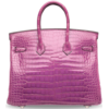 Hermès Birkin 25 Violet Lisse Crocodile Porosus PHW