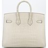 Hermès Birkin Sellier 25 Beton Matte Crocodile Alligator GHW