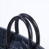 Hermès Birkin Sellier 25 Black Matte Crocodile Alligator GHW
