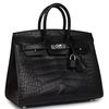 Hermès Birkin Sellier 25 Black Matte Crocodile Alligator PHW