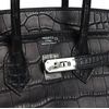 Hermès Birkin Sellier 25 Black Matte Crocodile Alligator PHW