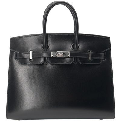 Hermès Birkin Sellier 25 Black Box Calf PHW