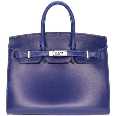 Hermès Birkin Sellier 25 Blue Sapphire Box Calf PHW