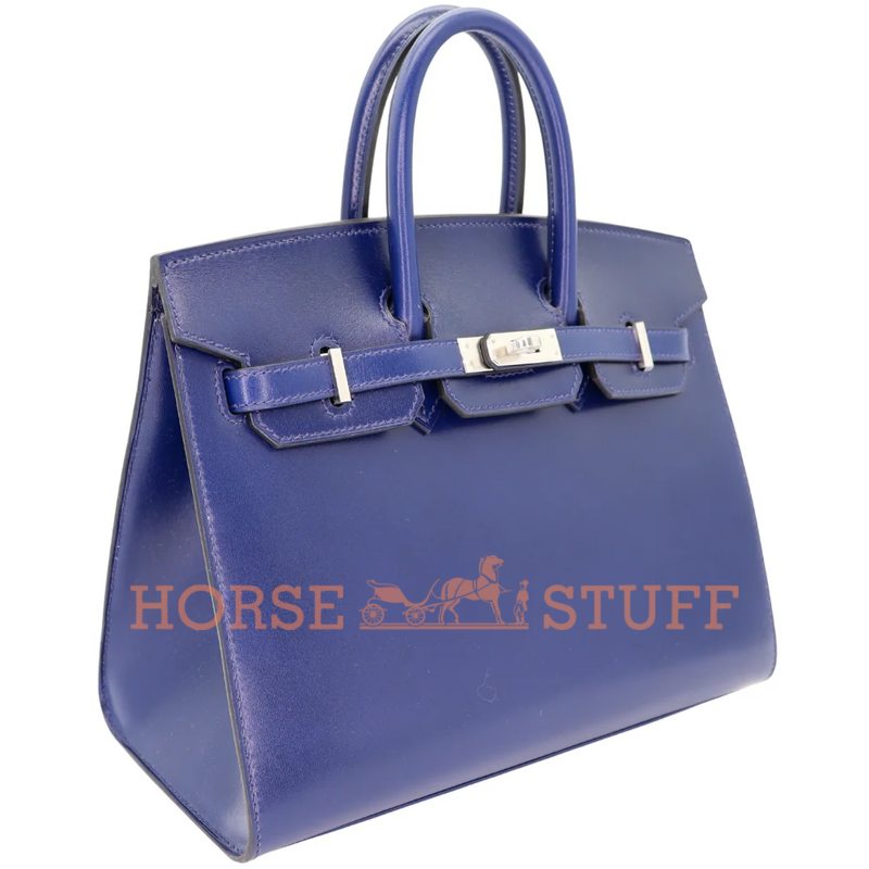 Hermès Birkin Sellier 25 Blue Sapphire Box Calf PHW