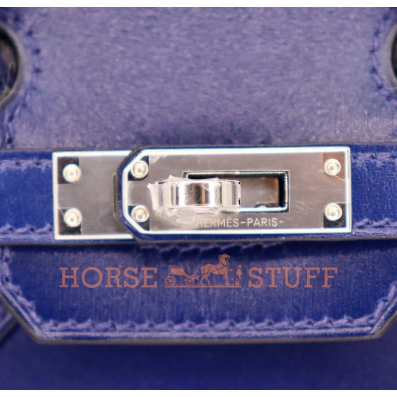 Hermès Birkin Sellier 25 Blue Sapphire Box Calf PHW