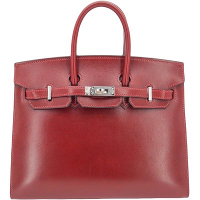 Hermès Birkin Sellier 25 Rouge H Box Calf PHW