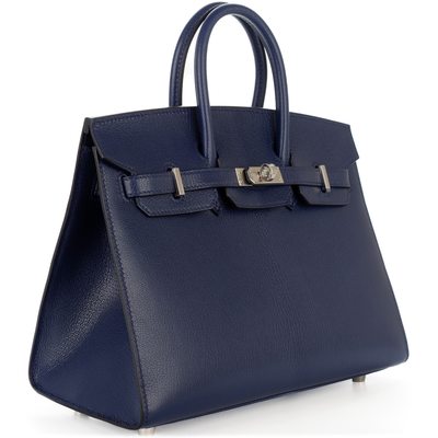 Hermès Birkin Sellier 25 Blue Sapphire Chevre PHW