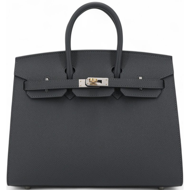 Hermès Birkin Sellier 25 Ardoise Epsom Electrum HW