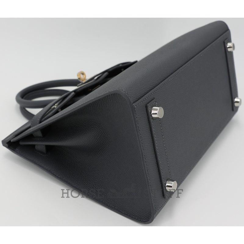Hermès Birkin Sellier 25 Ardoise Epsom Electrum HW
