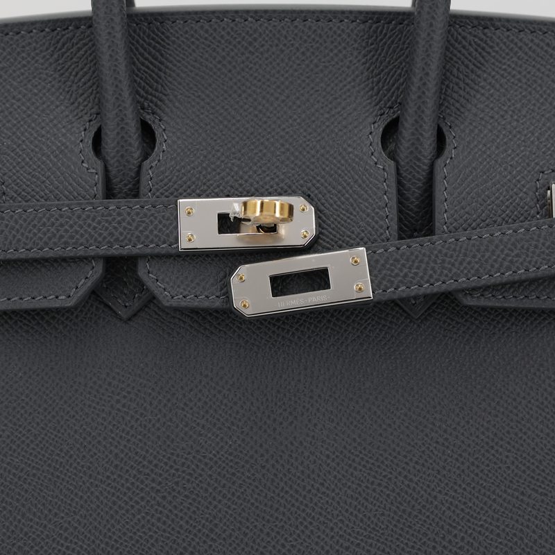 Hermès Birkin Sellier 25 Ardoise Epsom Electrum HW
