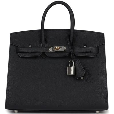 Hermès Birkin Sellier 25 Black Epsom Electrum HW
