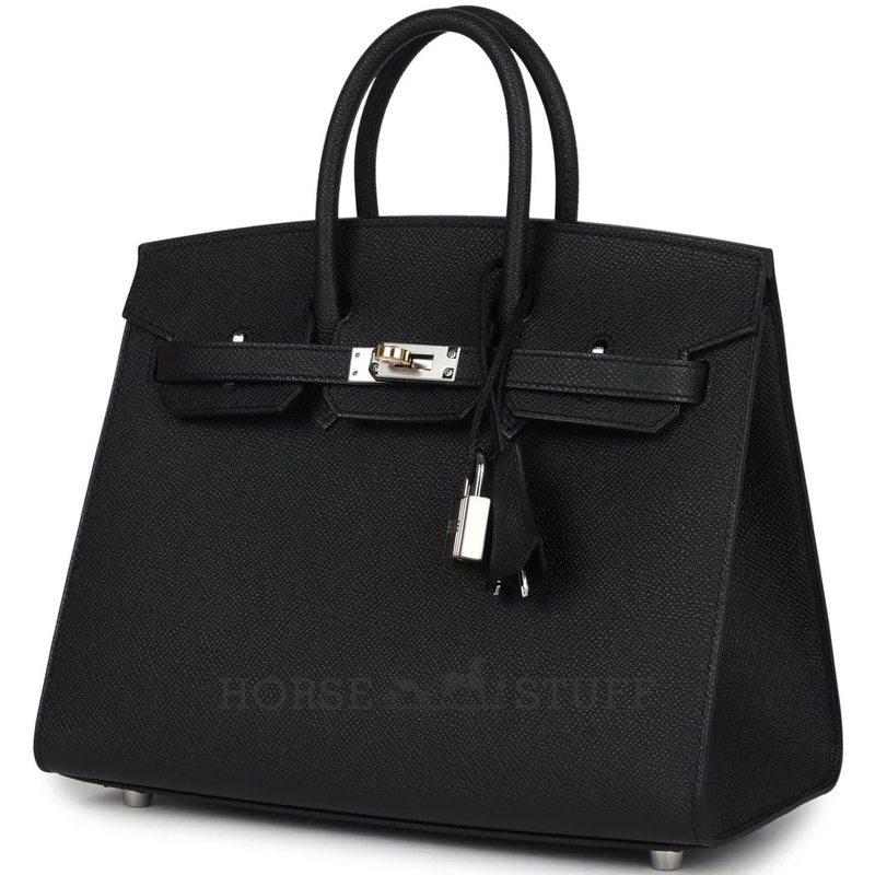 Hermès Birkin Sellier 25 Black Epsom Electrum HW