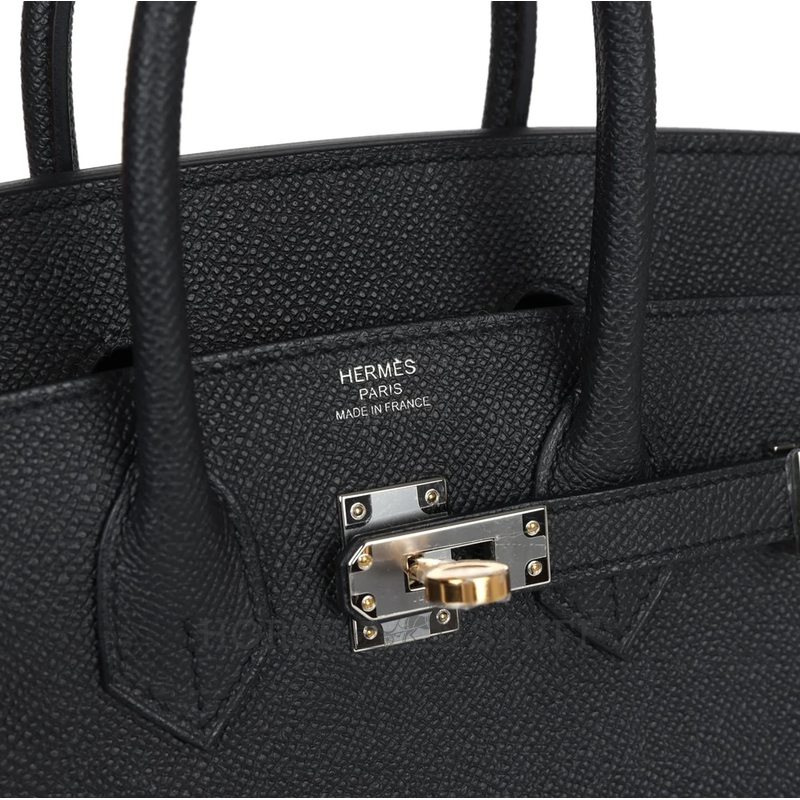 Hermès Birkin Sellier 25 Black Epsom Electrum HW