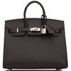 Hermès Birkin Sellier 25 Black Epsom PHW