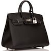 Hermès Birkin Sellier 25 Black Epsom PHW