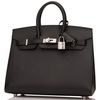 Hermès Birkin Sellier 25 Black Epsom PHW